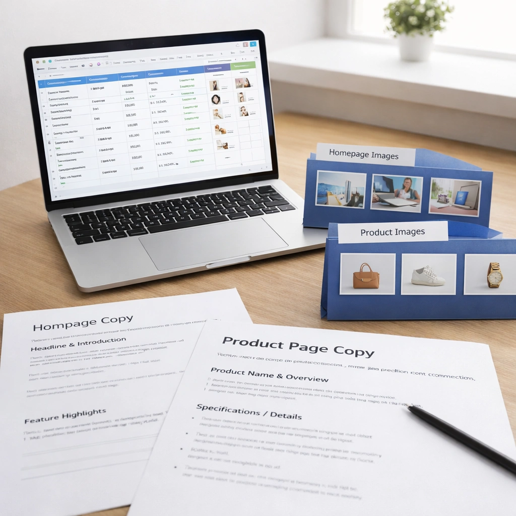 Preparing-website-content-including-copy-images-and-data