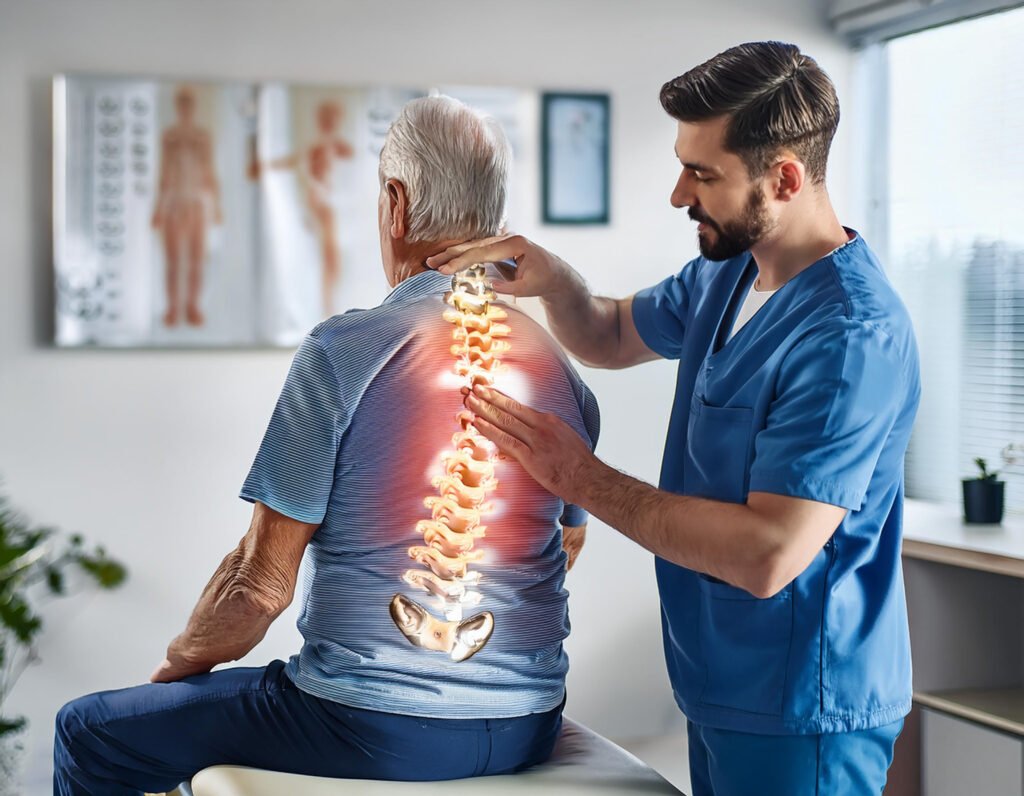Chiropractic patient consultation and therapy session in Sydney clinic