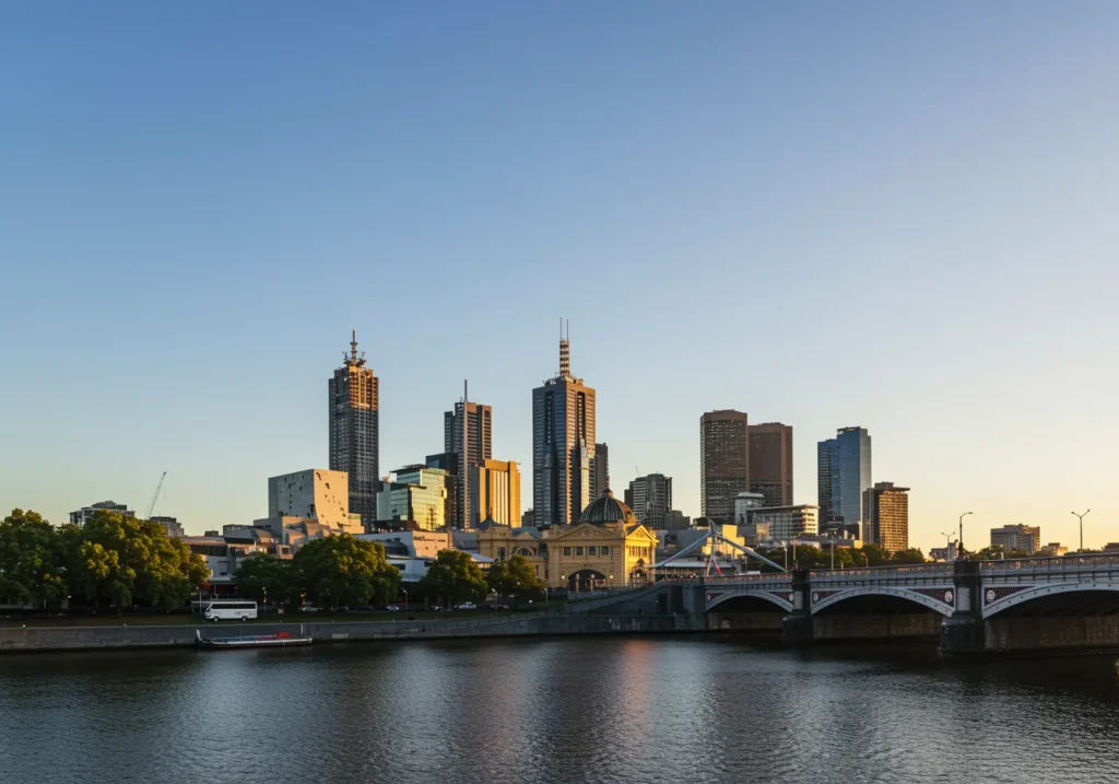 Melbourne skyline Australia representing local electrician SEO services