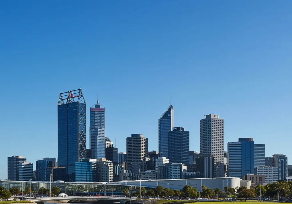 Perth skyline Australia representing real estate SEO services
