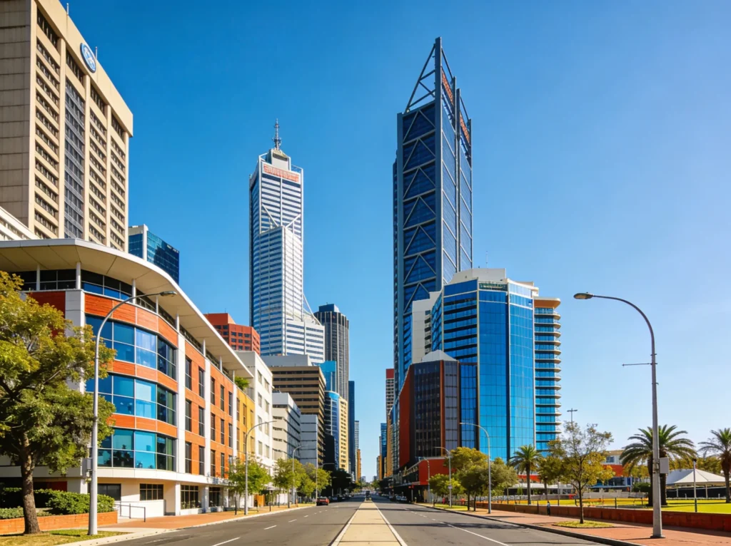 Perth skyline Australia representing local physiotherapy SEO services