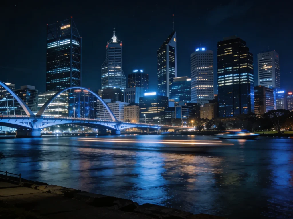 Perth skyline Australia representing local chiropractor SEO services