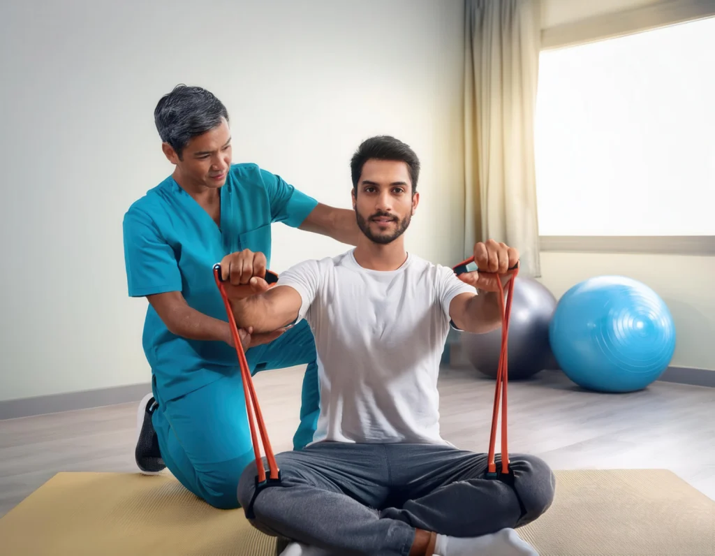 Physiotherapist providing physical therapy treatment in Adelaide clinic