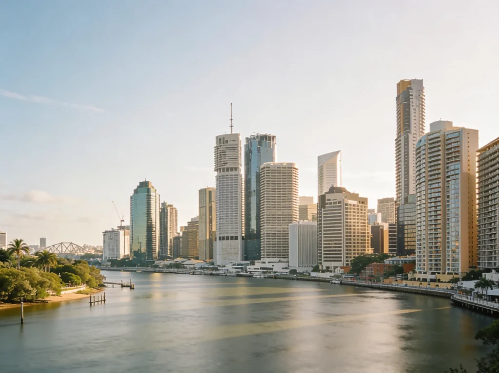 Brisbane skyline Australia representing real estate website design services