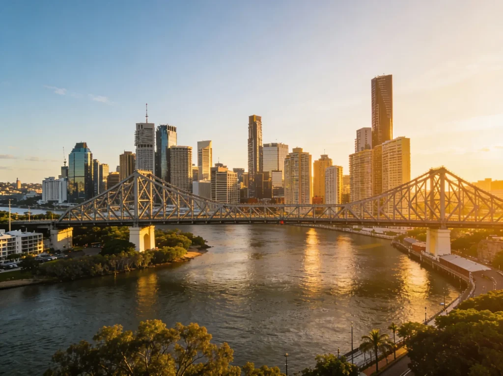 Brisbane skyline Australia representing chiropractor website design services