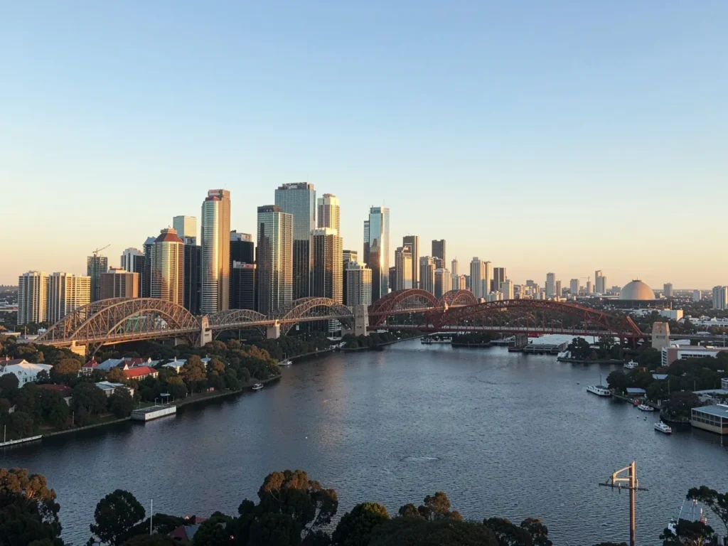 Brisbane skyline Australia representing plumbing website design services