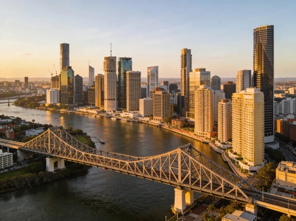 Brisbane skyline Australia representing dental website design services