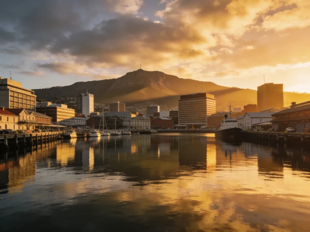 Hobart skyline Australia representing local plumber SEO services