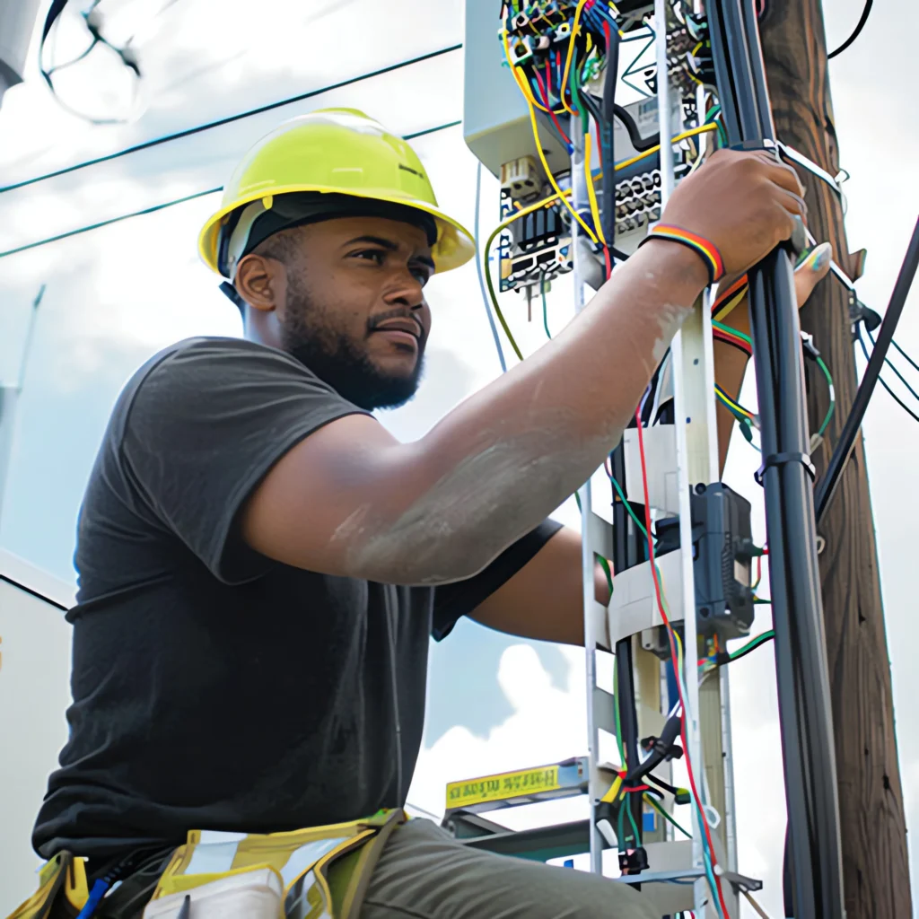 Electrical service website interface showcasing professional web design in Brisbane