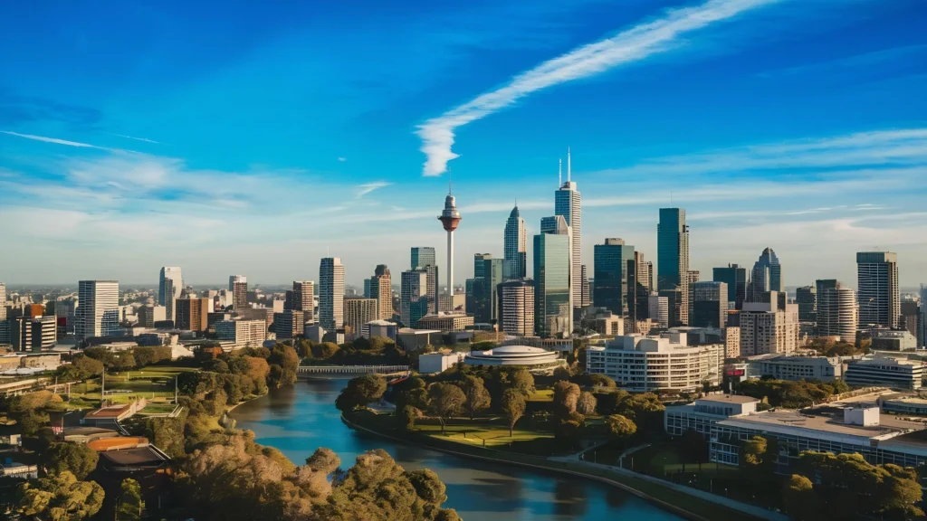 Melbourne skyline Australia representing local chiropractor SEO services