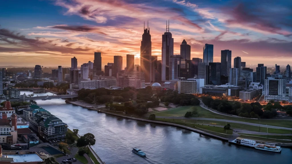 Melbourne skyline Australia representing local restaurant SEO services