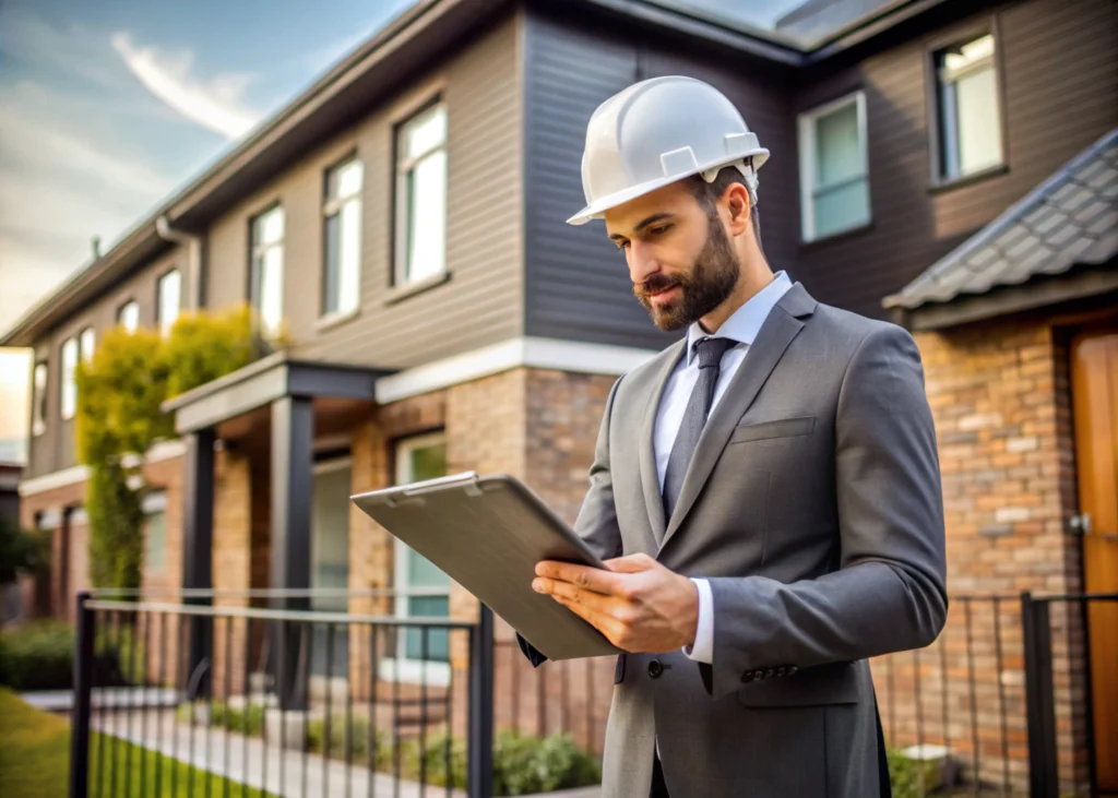 Real estate agent showing property to client in Perth home inspection