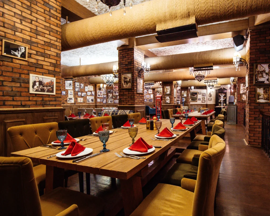 Restaurant interior dining setup in Brisbane showcasing hospitality business