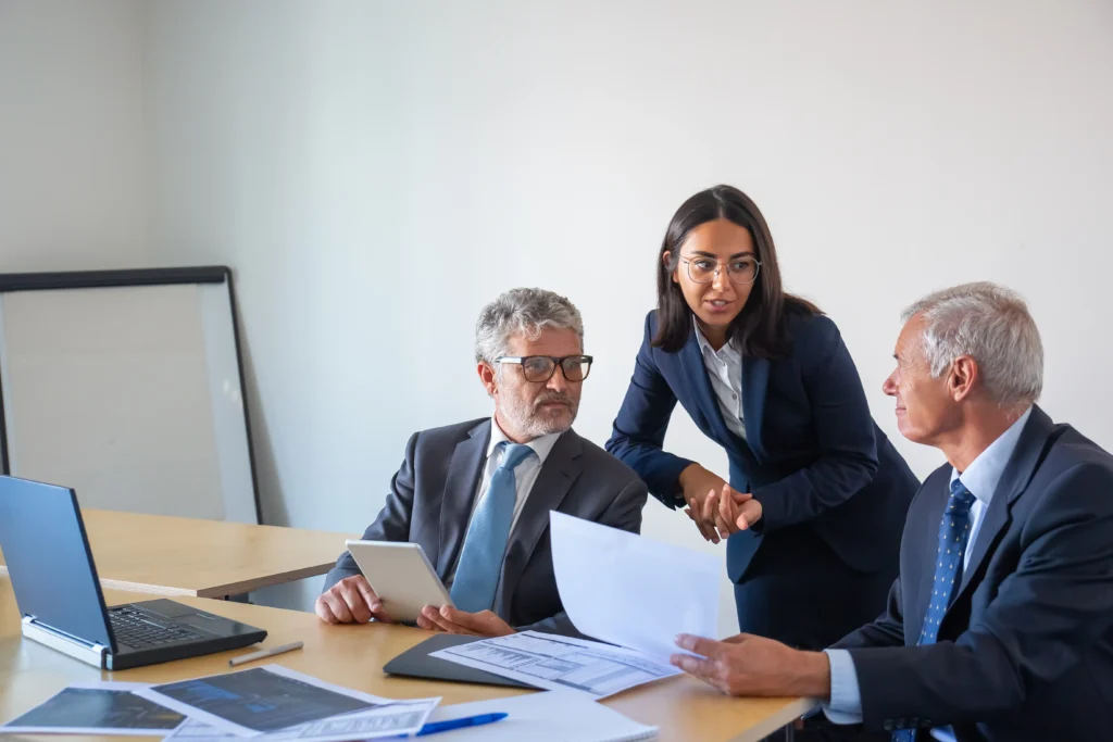 Legal consultation between lawyer and client in Sydney office