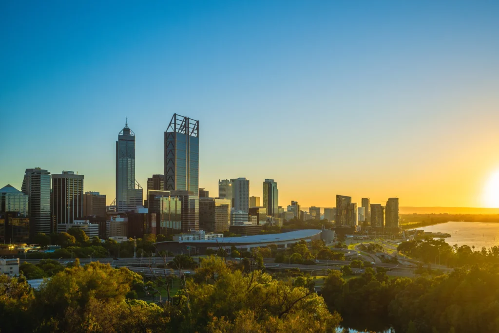 Skyline Perth Capital Western Australia Australia