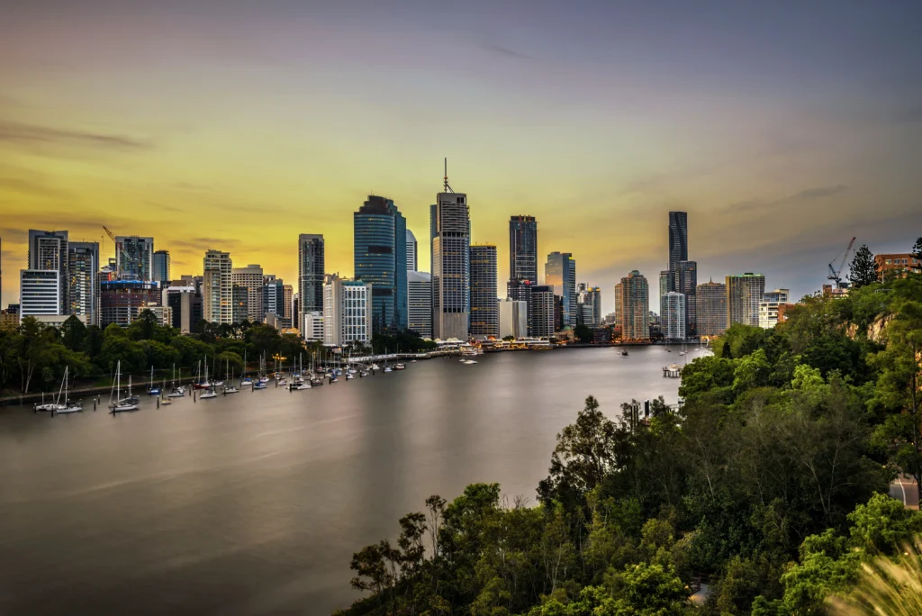 Brisbane skyline Australia representing local electrician SEO services