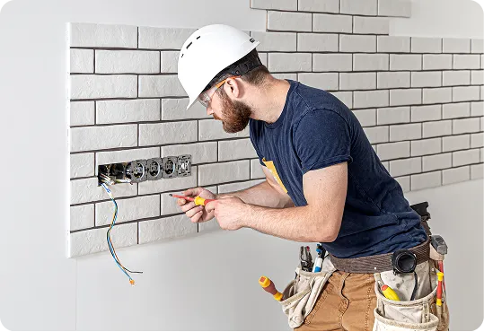 power is completely turned off at the breaker panel before touching any wires or outlets