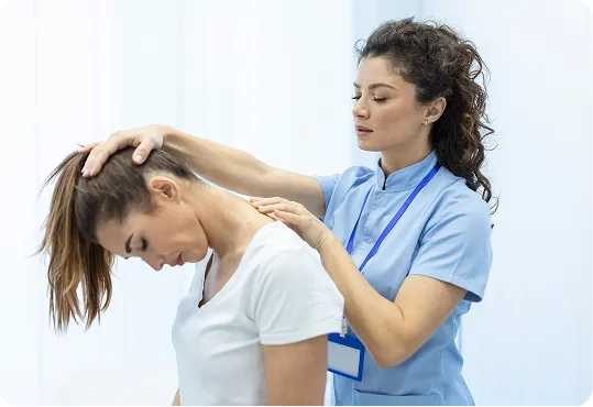 person receiving a chiropractic adjustment