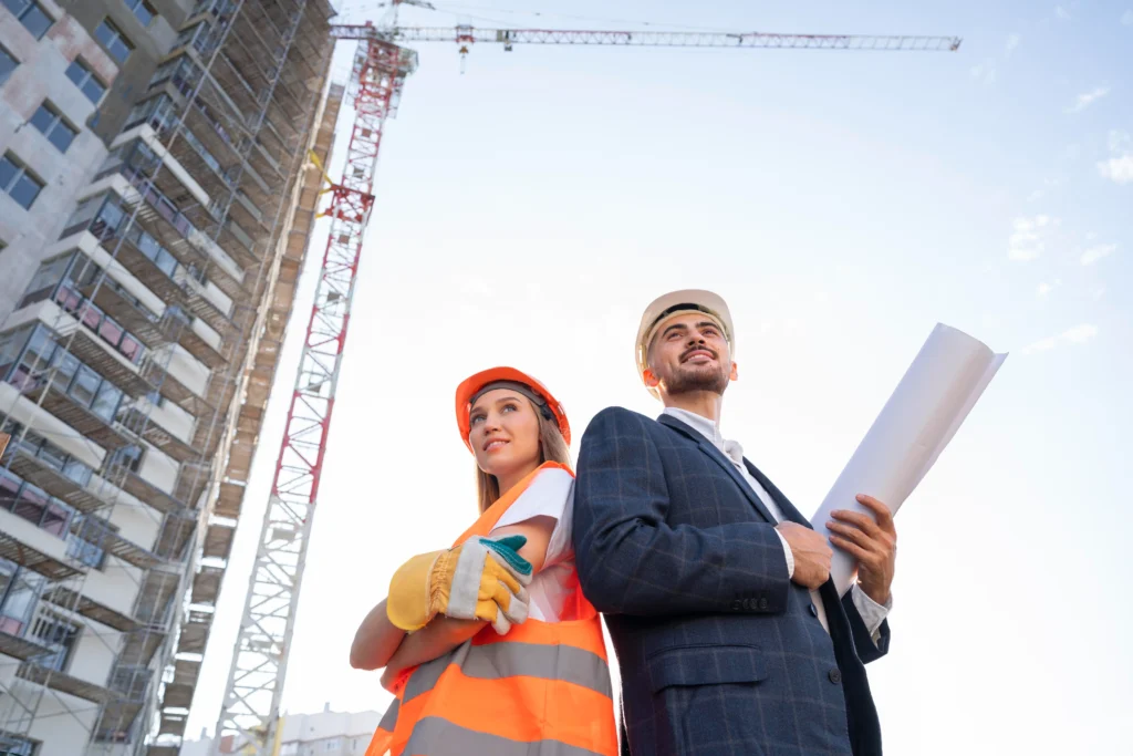 builder in Sydney discussing construction plans PPC advertising for builders