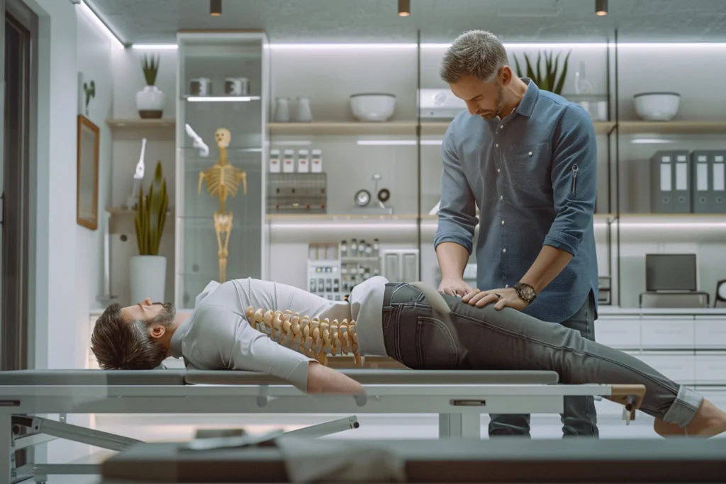 Chiropractor clinic website interface showcasing professional web design in Perth