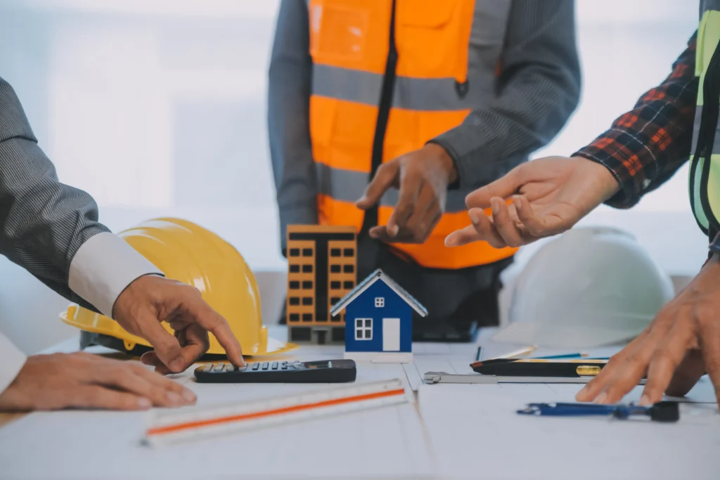 builder in Adelaide with branded uniform and construction company brochure graphic design for builders