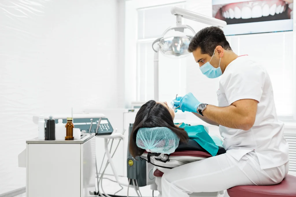 dentist in Hobart clinic consulting patient PPC advertising for dental practices