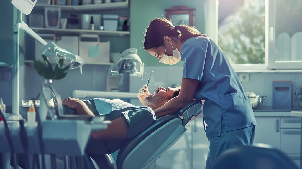 dentist in Adelaide treating patient in modern dental clinic website design for dentists