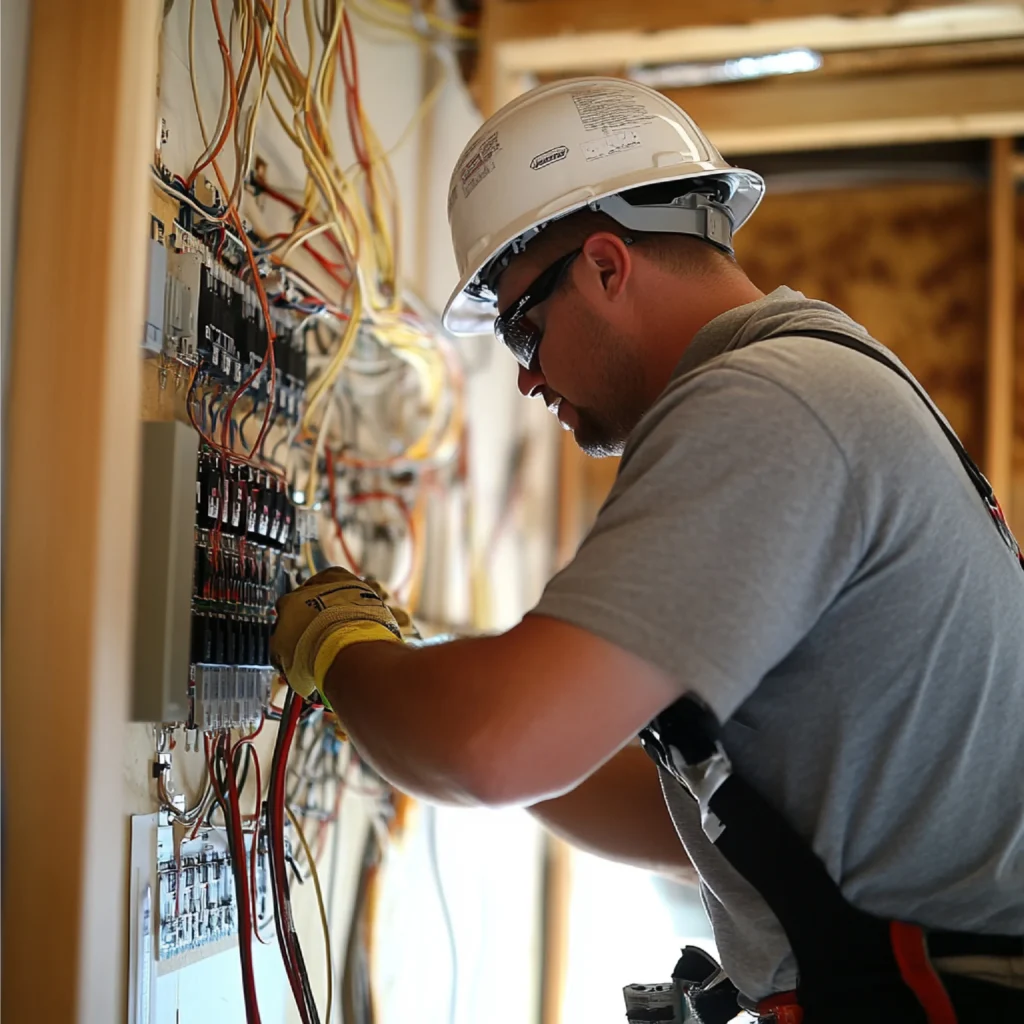 Electrical service website interface showcasing professional web design in Perth