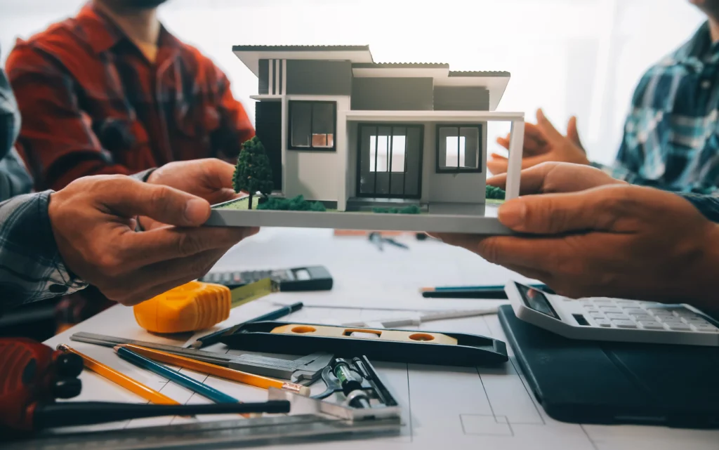 builder in Hobart discussing construction plans digital marketing for builders