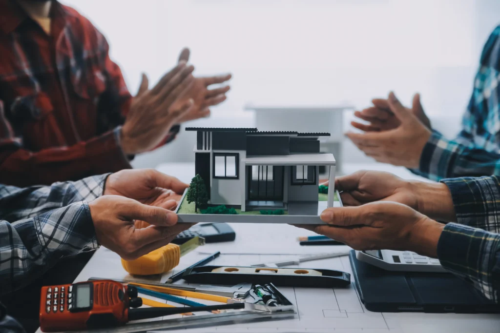 builder in Hobart discussing construction plans PPC advertising for builders