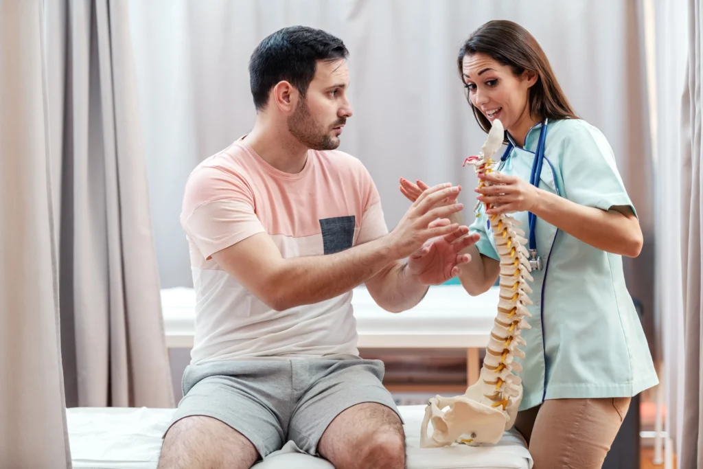 chiropractor in Brisbane clinic using mobile app for patient appointments and treatment plans app development for chiropractic clinics