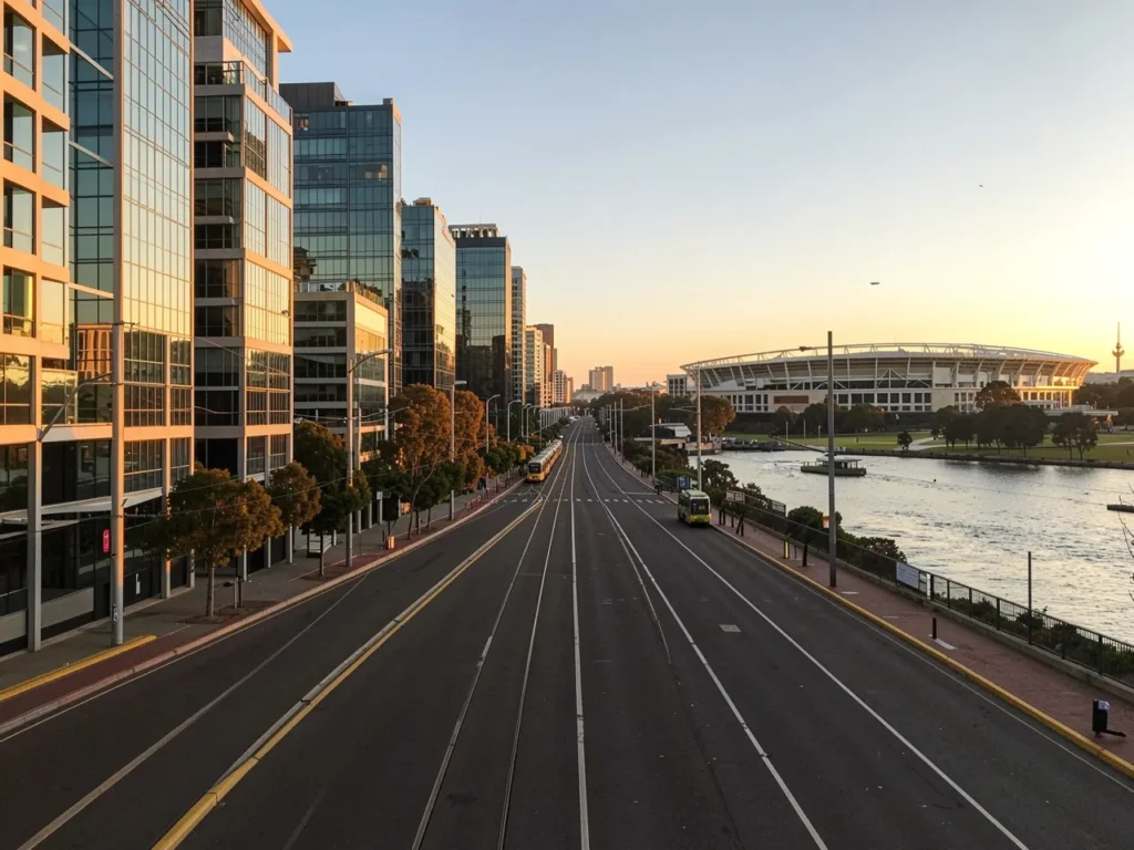 Adelaide city skyline for plumbing PPC advertising services