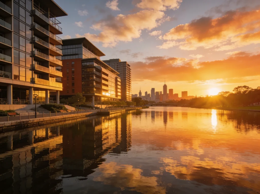 Adelaide city skyline representing app development services for builders in Adelaide