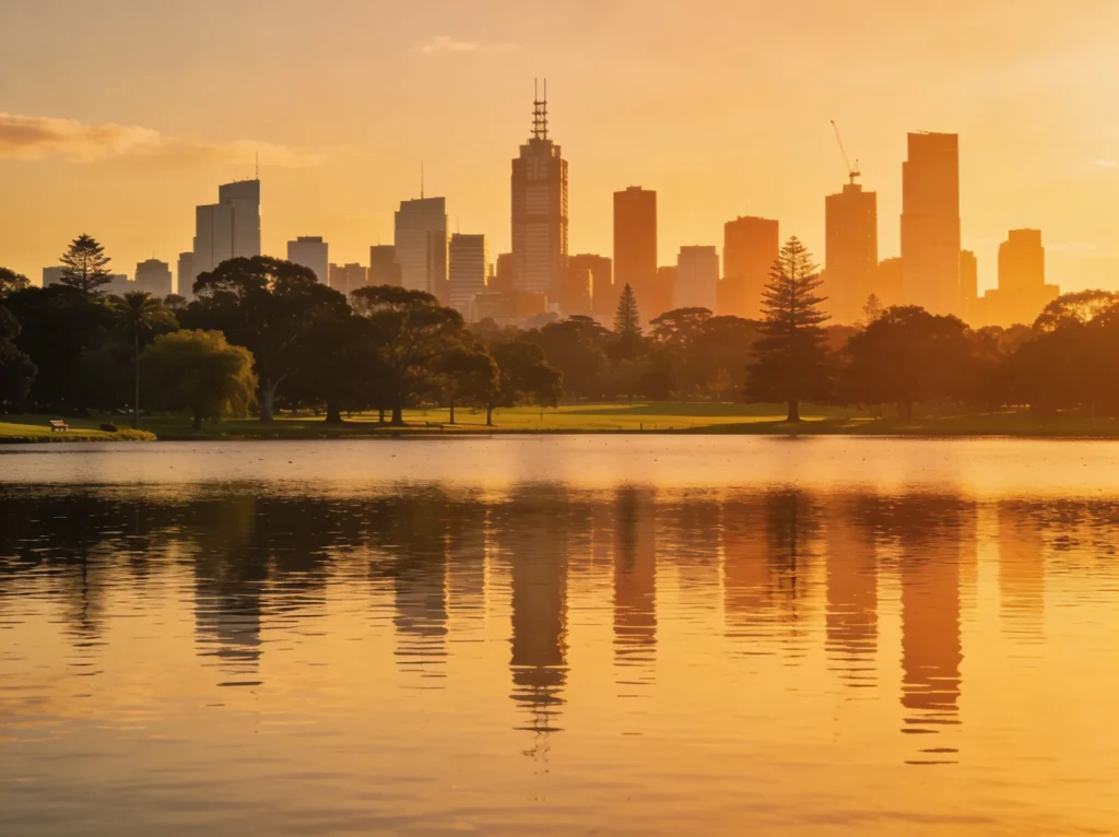 Melbourne city skyline for accounting app development services