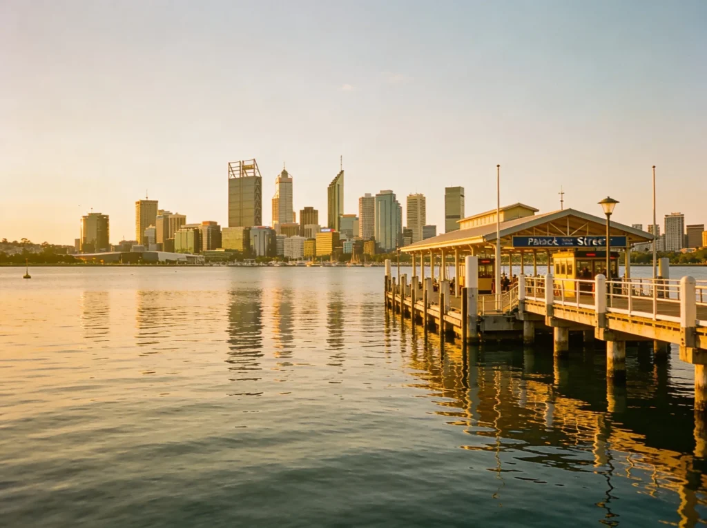 Perth city skyline representing app development services for plumbers in Perth