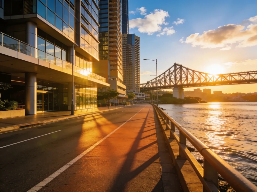 Brisbane Queensland skyline for electrician digital marketing services