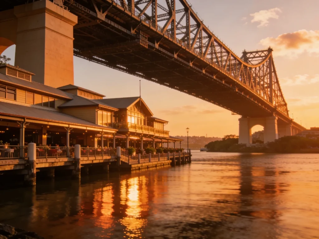Brisbane city skyline for plumbing app development services