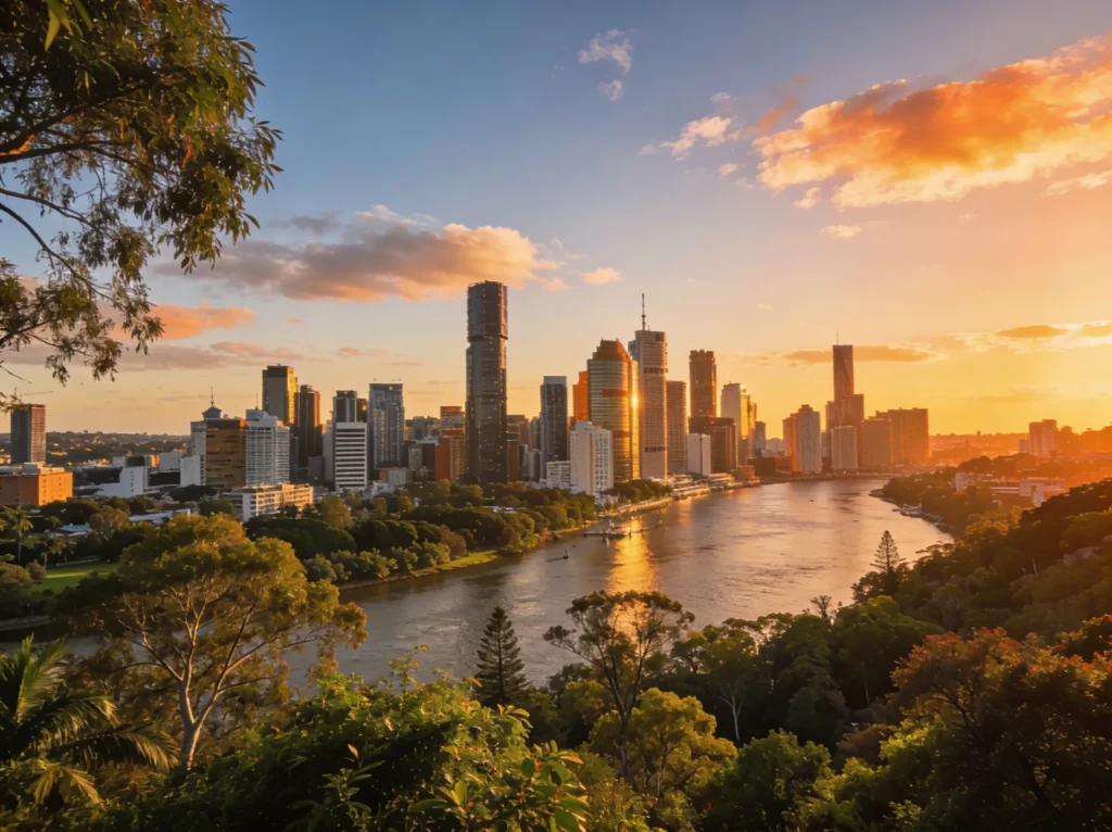Brisbane city skyline for restaurant app development services