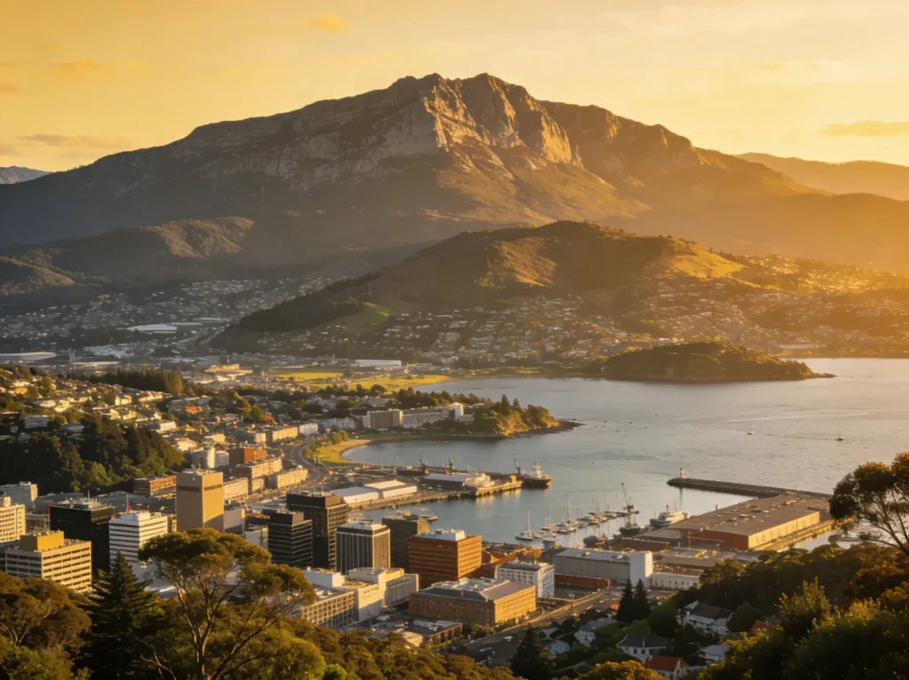 Hobart Tasmania skyline for physiotherapy branding and graphic design services