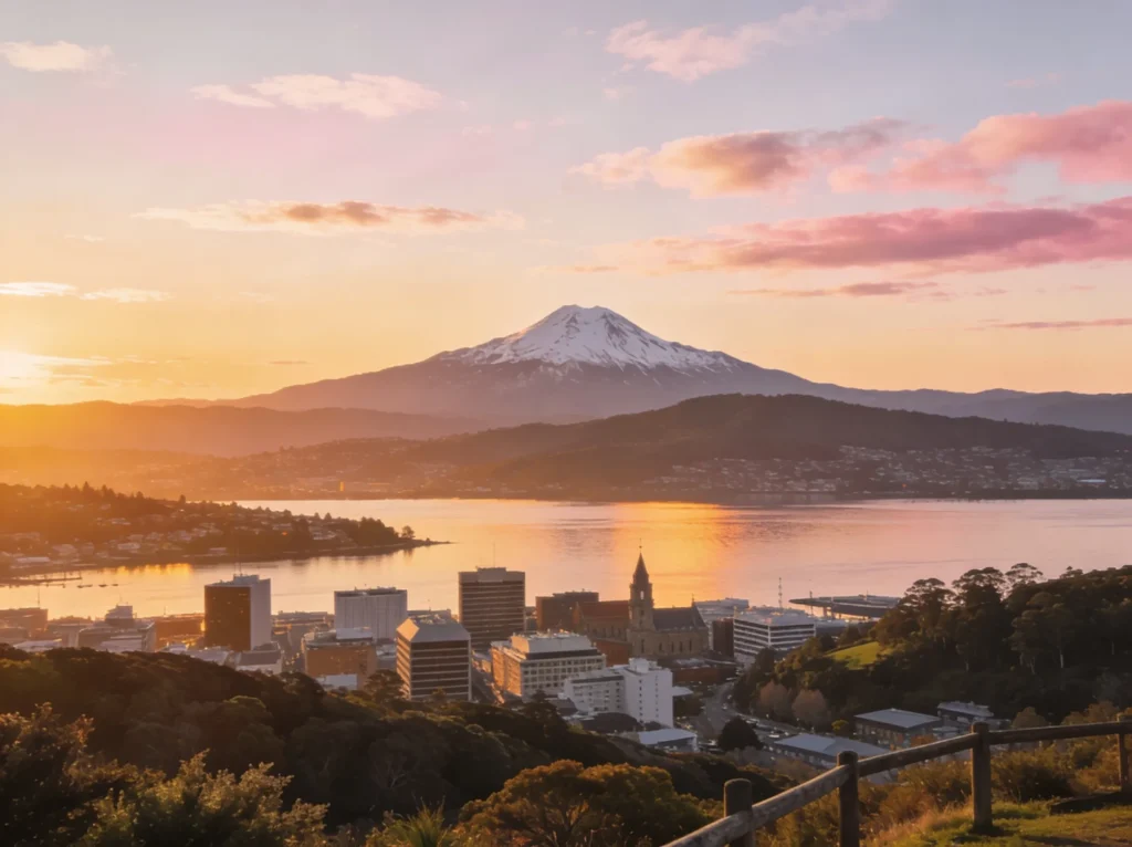 Hobart city skyline representing app development services for real estate businesses in Hobart