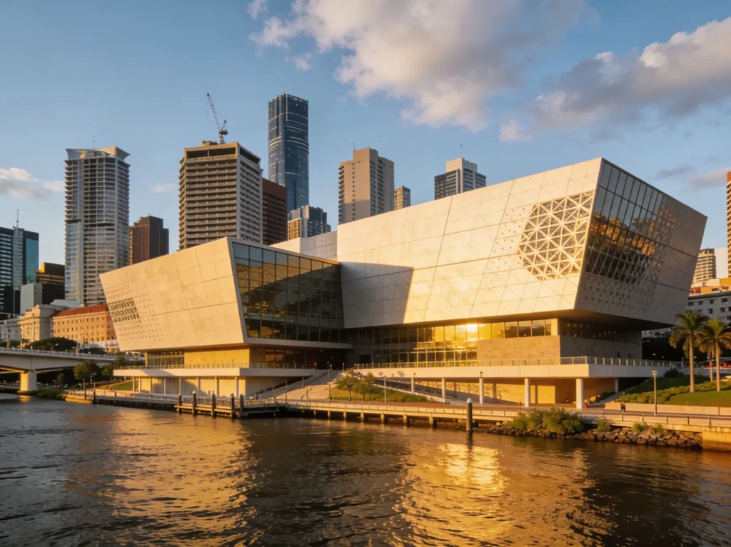 Brisbane city skyline for real estate app development services