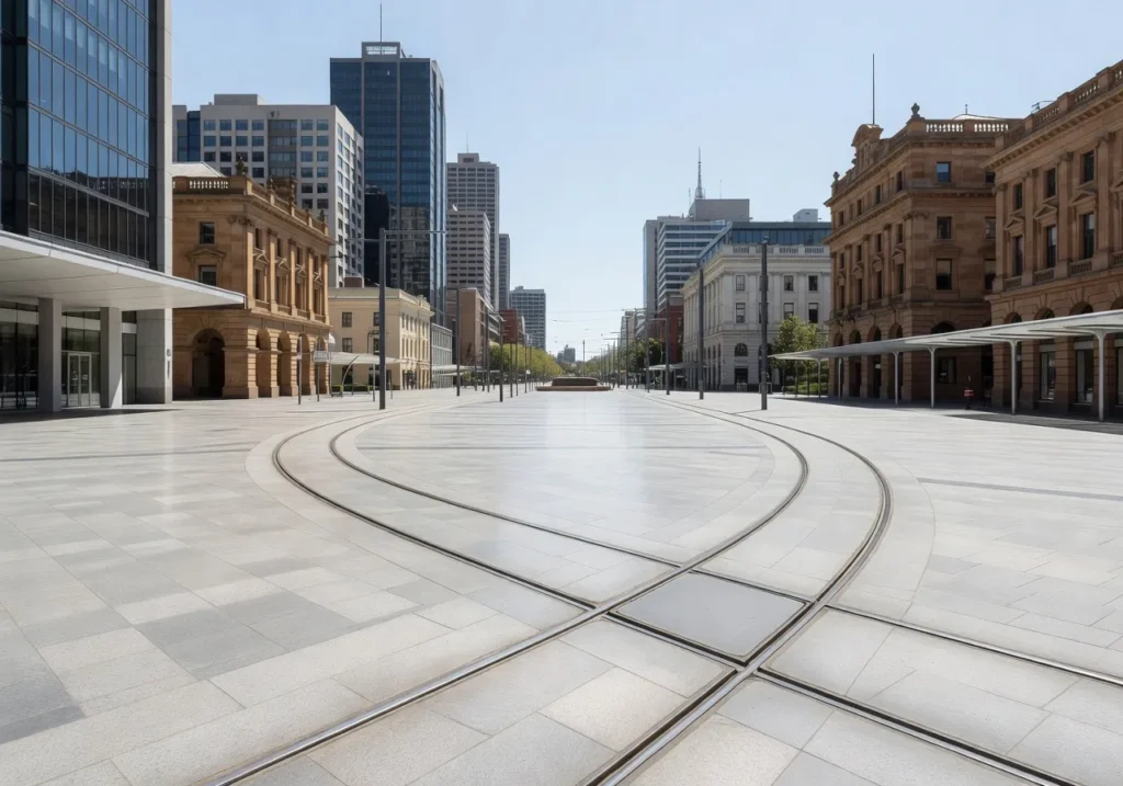 Adelaide city skyline for real estate branding and graphic design services