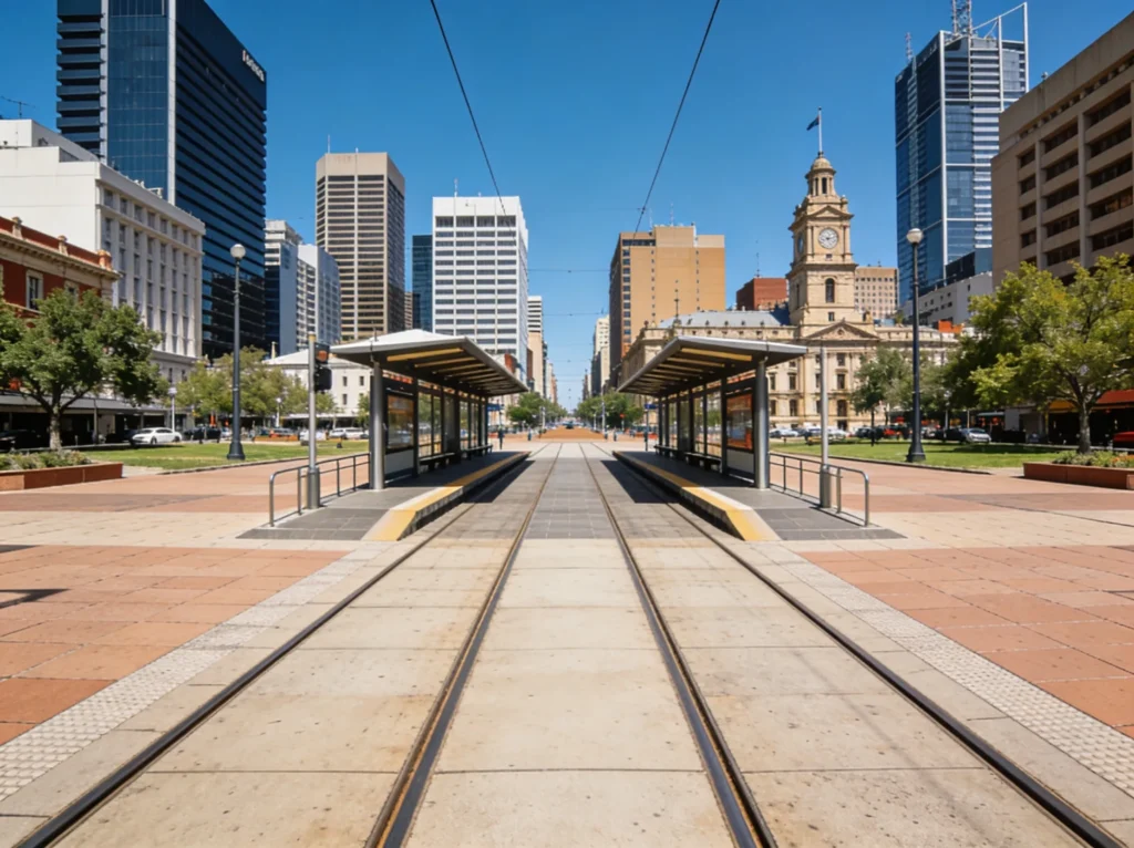 Adelaide city skyline for physiotherapy branding and graphic design services