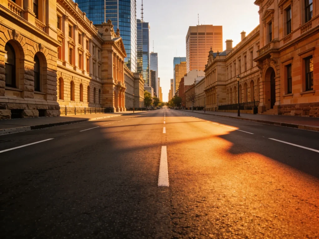 Adelaide skyline South Australia for plumbing website design services