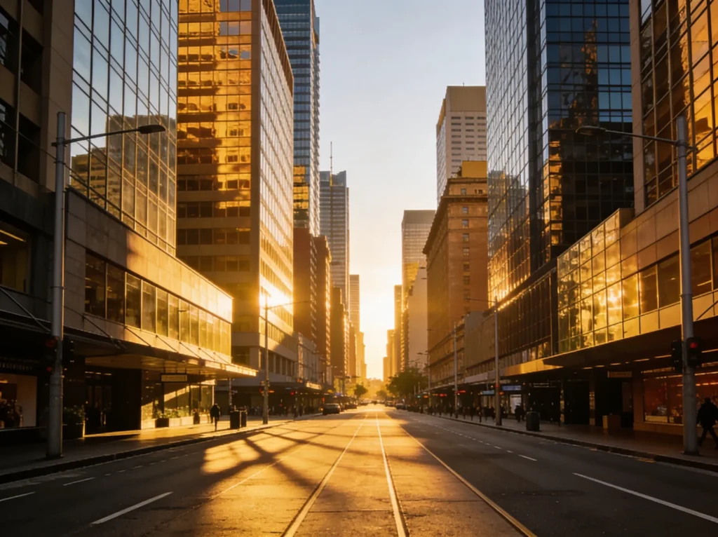 Melbourne Victoria skyline for builders digital marketing services