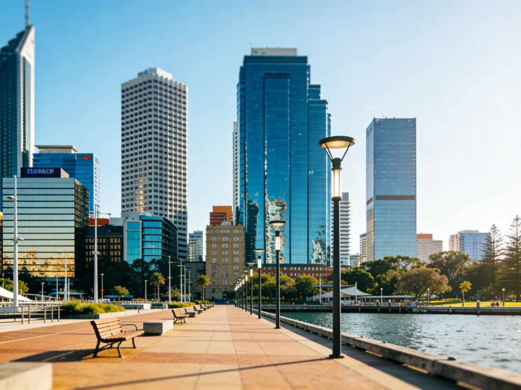 Perth Western Australia skyline for real estate digital marketing services