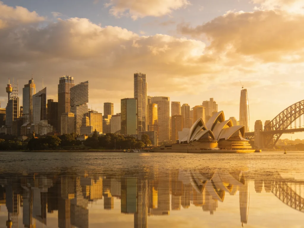 Sydney skyline Australia representing physiotherapy website design services