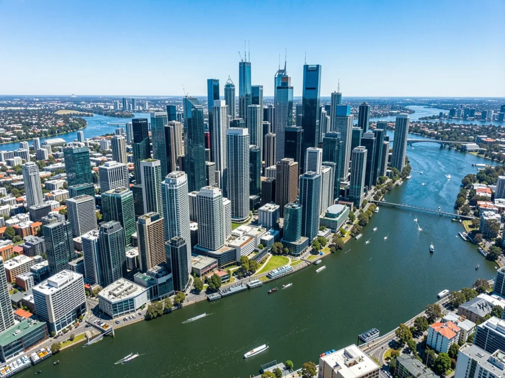 Melbourne skyline Australia representing restaurant website design services