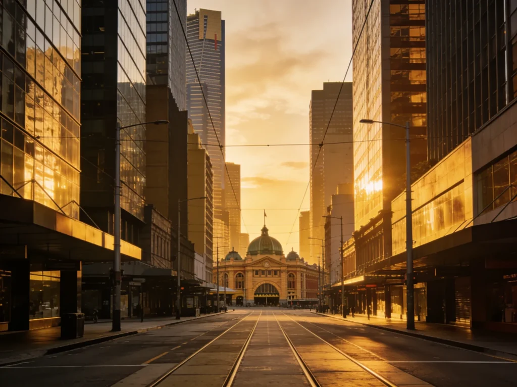 Melbourne Victoria skyline for electrician digital marketing services