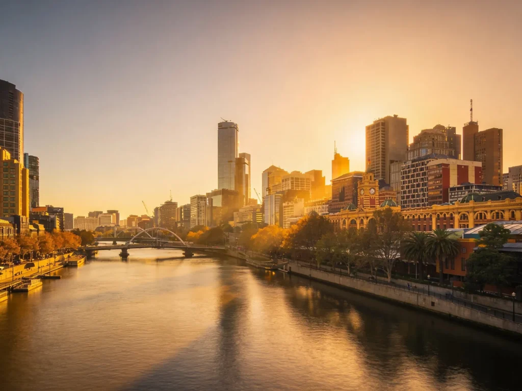 Melbourne skyline Australia representing dental website design services